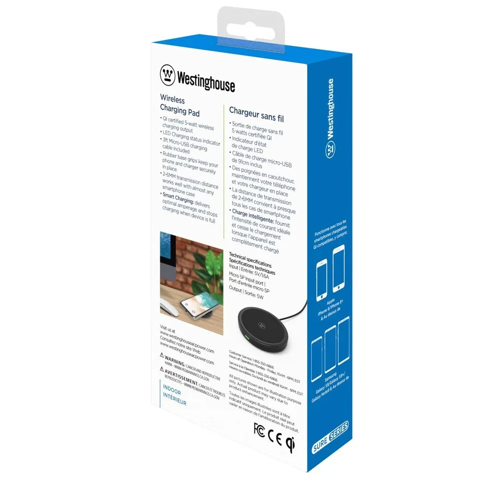 Westinghouse Qi Certified Ultra Thin MAGSAFE Fast Wireless Charging Pad